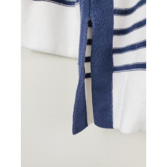 Sonia Rykiel Paris DESIGNER Womens 40 Sweater Blue & White Striped French Cotton - Picture 2 of 9
